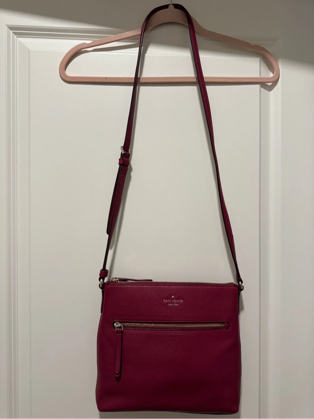 kate spade magenta leather crossbody bag